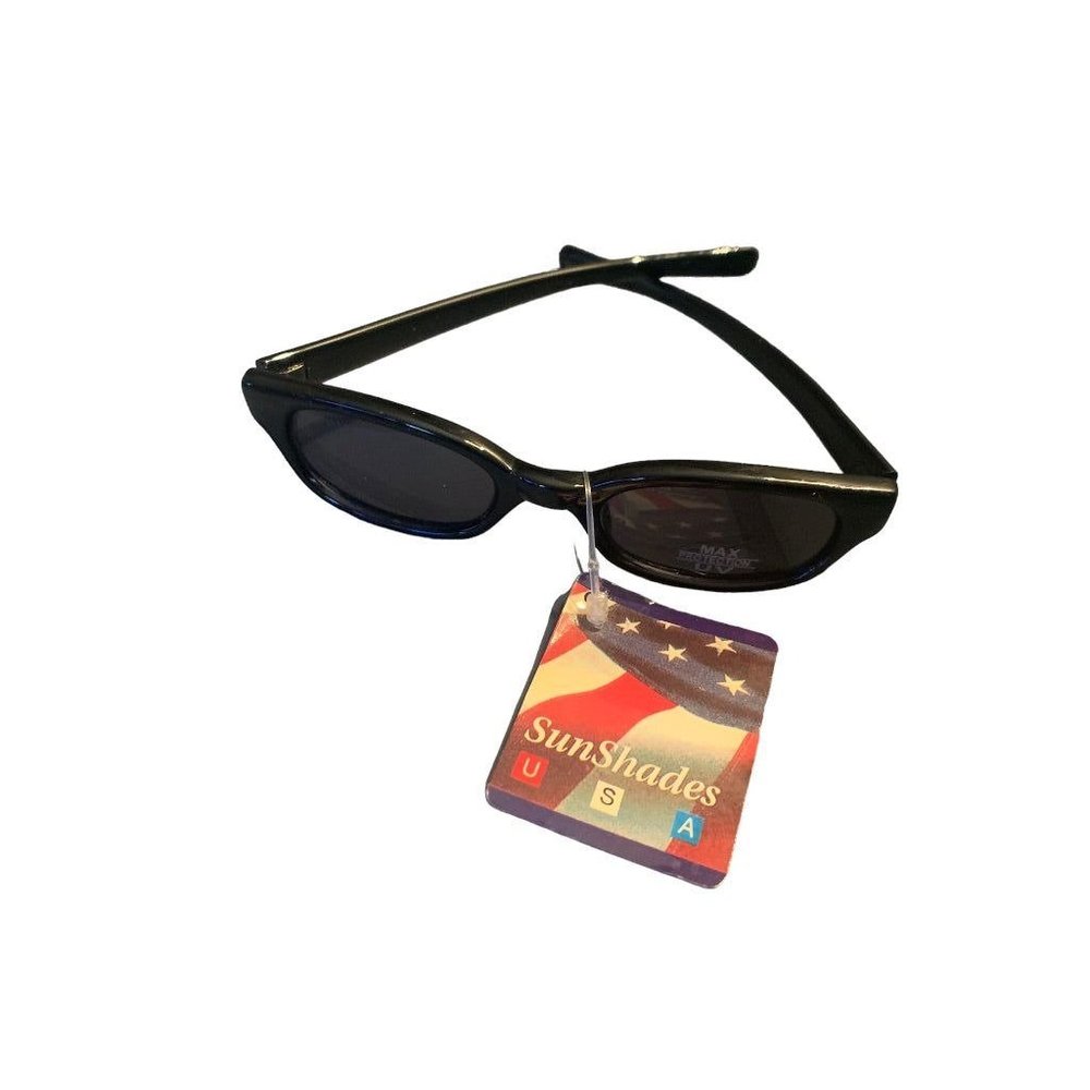 Glance Youth Sunglasses Black Oval Frame UV400 Protection 4300-B New‎